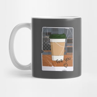 Coffee cup on grunge style photo Mug